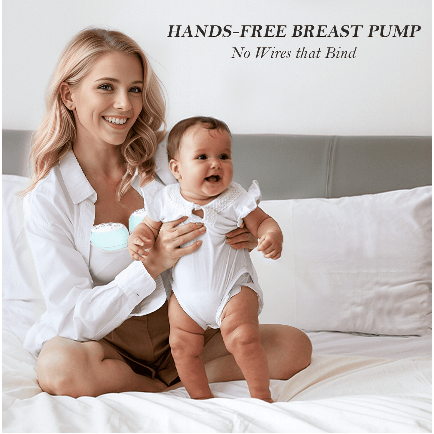 Yadala Breast Pump, Hands Free Breast Pump Portable Electric Breast Pump with 4 Modes & 12 Levels, 2 Pack, Blue