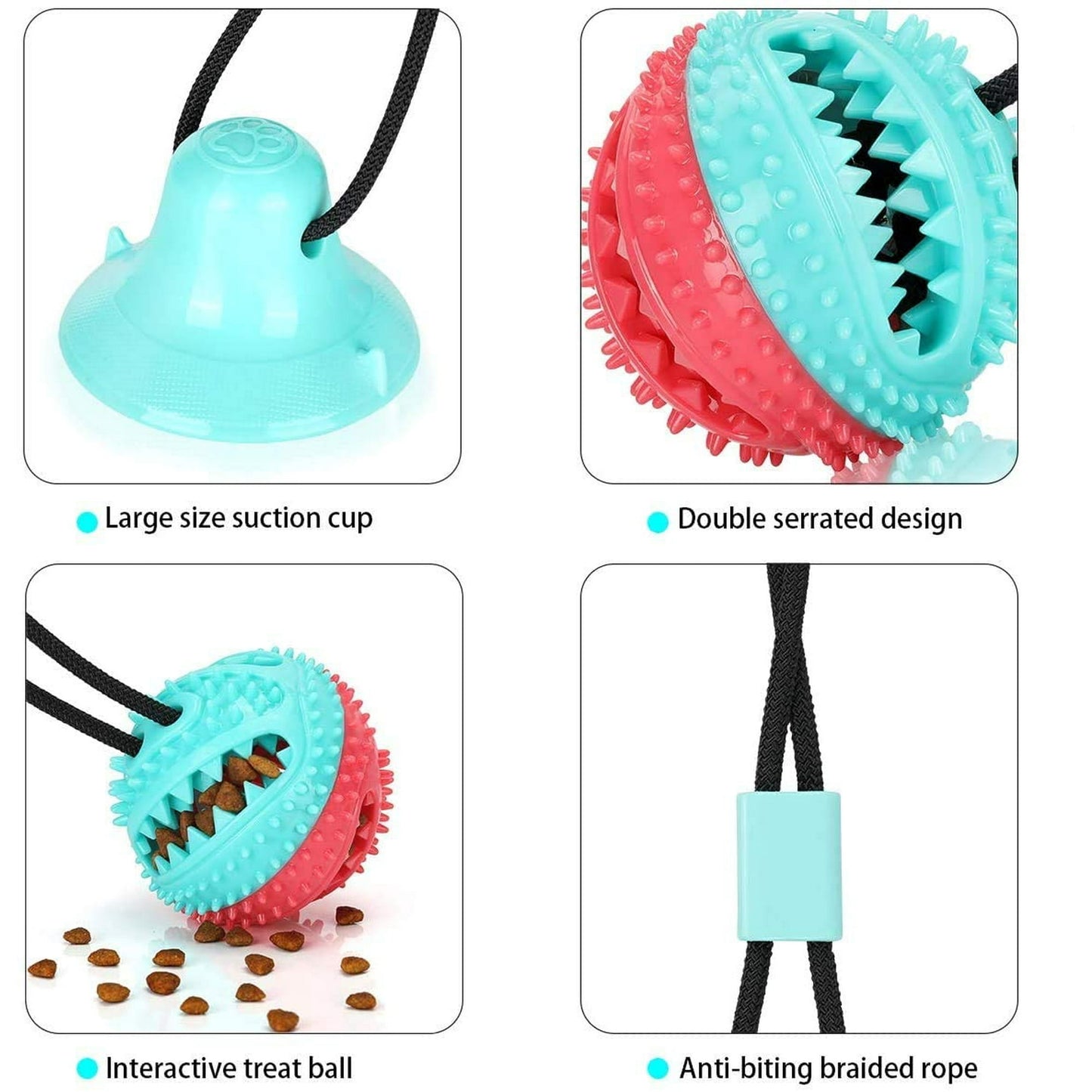 Dog Toys for Aggressive Chewers, OEIKPFN Interactive Dog Toys to Keep Them Busy,Green