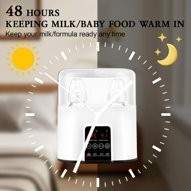 Reviewers highlighted: ease of use, temperature, size  Visit the Yadala Store Yadala Baby Bottle Warmer, Bottle Sterilizer, 7-in-1 Fast Bottle Warmer Food Heater & Defros, White
