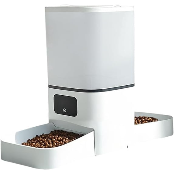 5G WiFi Automatic Feeder, Large Capacity 6L Timed Dry Food Dispenser for Cats and Dogs, APP Control & Anti-Clog Design for Multiple Pets