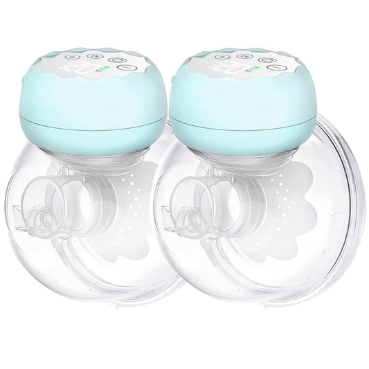 Yadala Breast Pump, Hands Free Breast Pump Portable Electric Breast Pump with 4 Modes & 12 Levels, 2 Pack, Blue