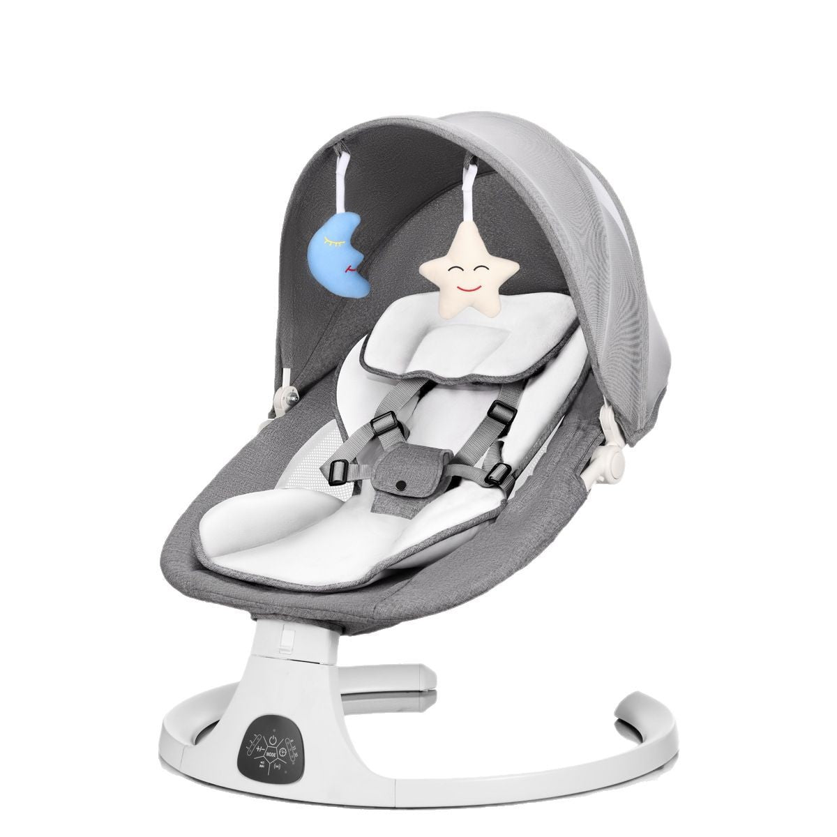 OEIKPFN Electric Baby Swing for Infants Bouncer for Boy Girl with Remote Control, 5 Speeds, 10 Music
