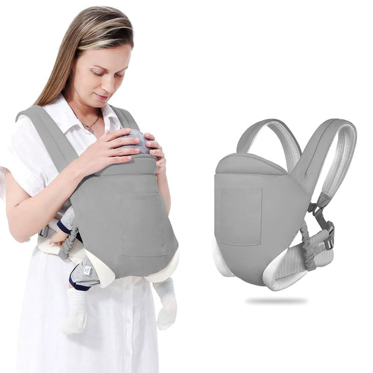 Yadala Baby Carrier, 4-in-1 Front and Back Toddler Carrier with Adjustable Hook, Soft Fabric and Breathable Mesh