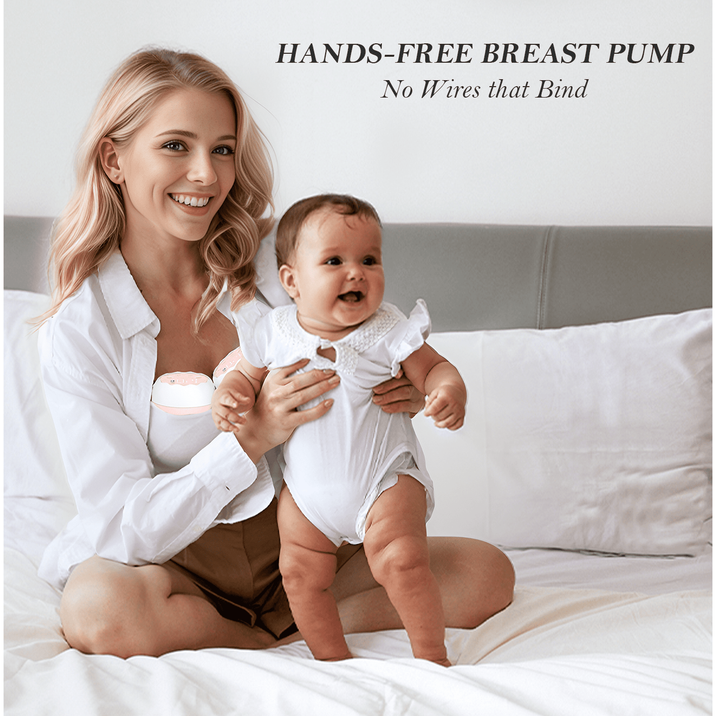 Yadala Breast Pump, Double Wearable Electric Hands-Free Breast Pump with 4 Modes, 12 Levels, Pink
