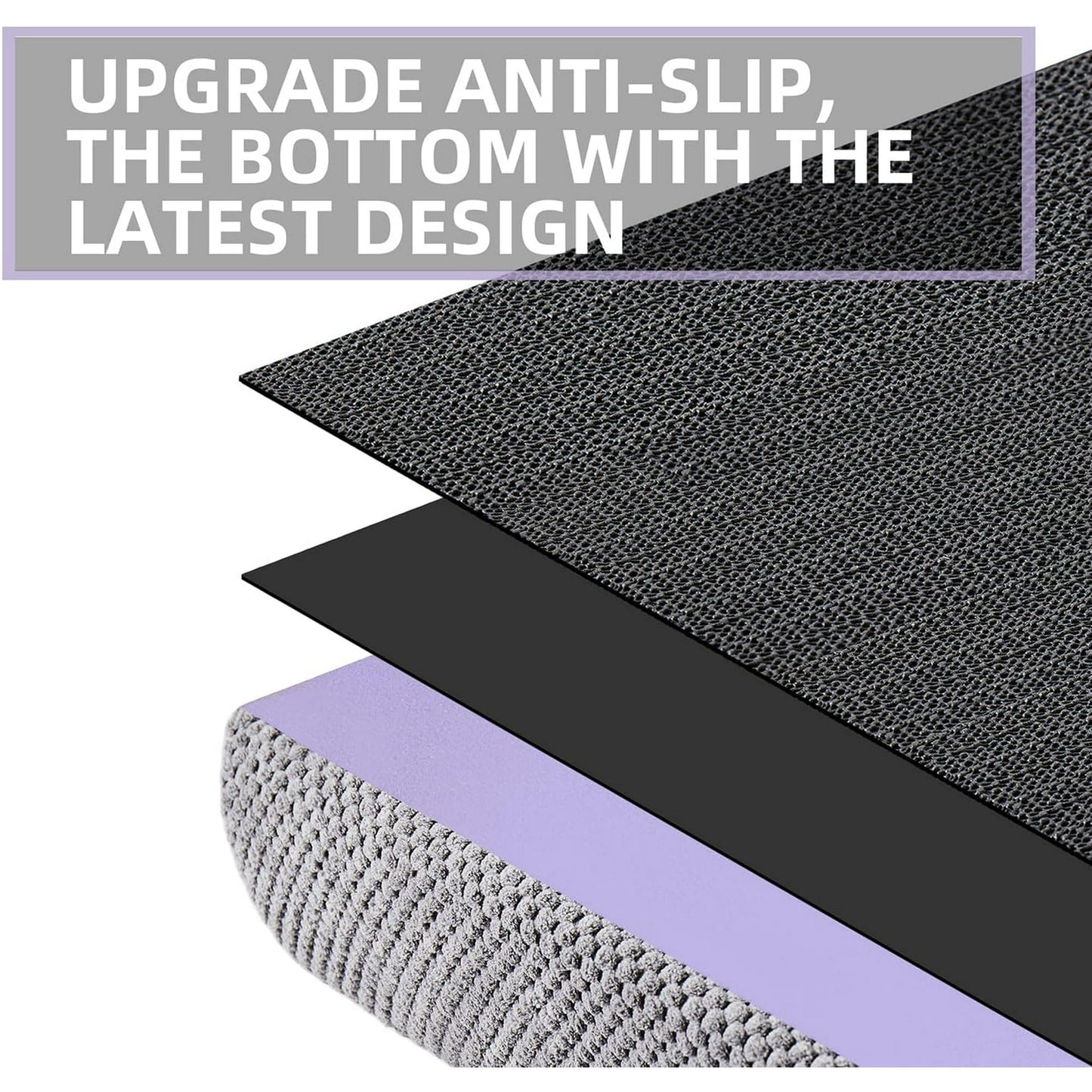 Dog Stairs for Small Dogs 15.7" H, OEIKPFN 3-Step Pet Stairs for Bed, Couch and Sofa, Curved Ramp Design for Puppies, Medium Pets and Older Cats, Gray